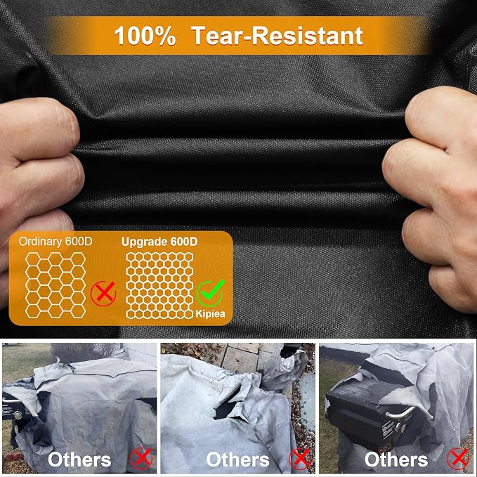 Grill Cover for Pit Boss Memphis, 600D Waterproof Smoker Cover | Heavy Duty, UV Resistant, No Tear, No Fading. for Pit Boss PBMEMU1, PBMEMU2 and for Smoke Hollow 4-in-1 Combo Grill