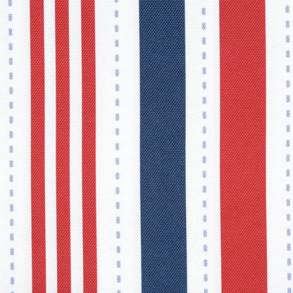 DII 100% Polyester, Spill proof and Waterproof, Machine Washable, Tablecloth for Outdoor Use, 60x120", 4th of July Patriotic Stripe, Seats 10 to 12 People