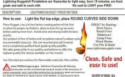 Lightning Nuggets Firestarter for Charcoal Fuel