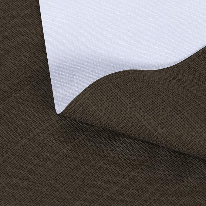 sancua Waterproof Rectangle Vinyl Tablecloth Table Cloth 60x84 Inch, Coffee | 100% Oil Spill Proof, PVC Material, Wipe Clean Table Cover for Dining Tables, Buffet Parties and Camping