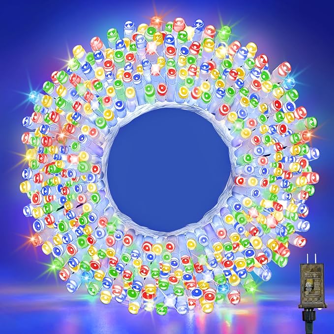 100FT Four Color Fairy Lights, Connectable Christmas String Lights | Waterproof 8 Lighting Modes Light with Timer for Tree, Bedroom, Patio, Wedding, Party, Indoor Outdoor Decor