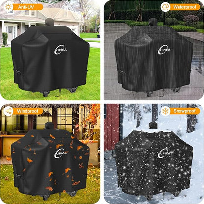 Pellet Grill Cover for Camp Chef 24, 600D Waterproof Smoker Cover | Heavy Duty, UV Resistant, No Tear, No Fading. For Camp Chef SmokePro 24, including DLX24, SG24, PG24, PG24B, PG24LTD, PG24CL