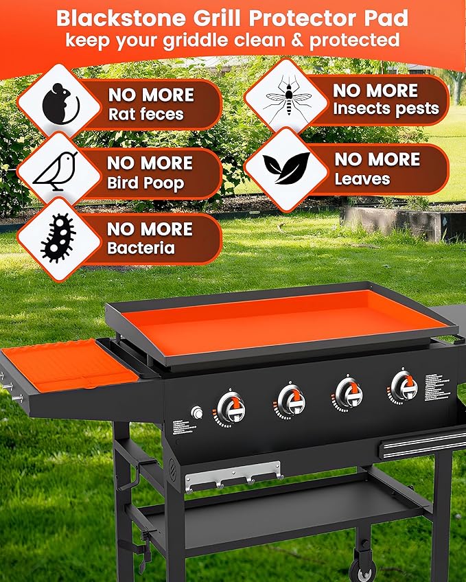 36" Griddle Mat for Blackstone 36 Inch Silicone Grill Mat Cover, Heavy Duty Food Grade Silicone Griddle Cover, Protect Your Grill from Rust, Rodents, Insects, Debris