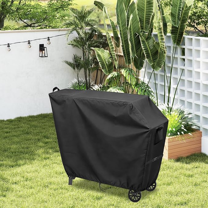 Grill Cart Cover 21x39x33in 600D Waterproof Black
