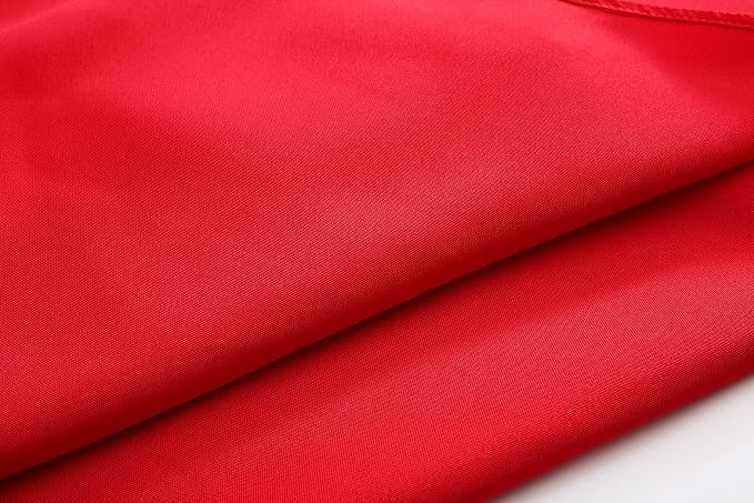 Red Square Tablecloth 54 x 54 Inch 210 GSM Stain&Water Wrinkle Resistant Washable Fabric Table Cloth for Dining Table Buffet Parties Outdoor Picnic Camping Kitchen