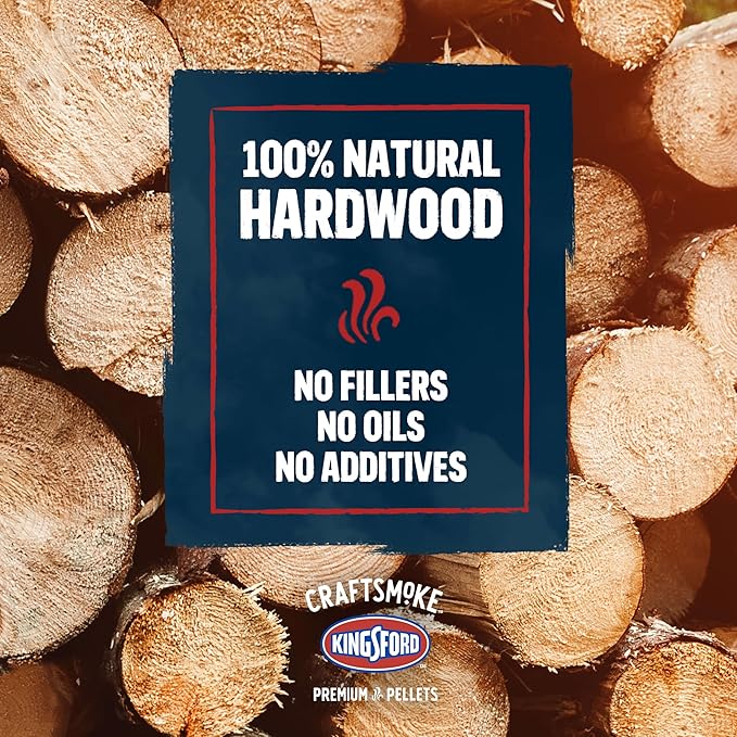Kingsford Craftsmoke Premium Grilling Wood Pellets, Applewood BBQ Pellets for Grilling, 100% Natural Hardwood, 20 pounds