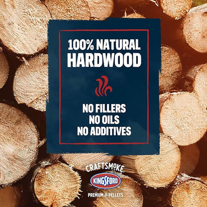 Kingsford Craftsmoke Premium Grilling Wood Pellets, Applewood BBQ Pellets for Grilling, 100% Natural Hardwood, 20 pounds