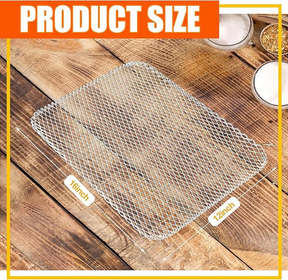 Mifoci 30 Pcs Disposable Grill Topper 12x16 Inch Non Stick Aluminum Grill Grates Liners Mesh Mat Disposable Sheets Pans for Outdoor Liners Cooking Grid Grates Pad for BBQ Camping Picnics Meat