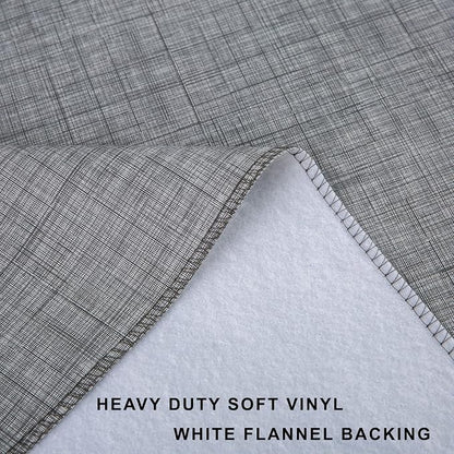 LIBERECOO Vinyl Tablecloth with Flannel Backing, Premium Gray, Waterproof, Stain-Resistant, Easy-Clean Table Cover for Dining, Kitchen, and Outdoor Use, 60" x 102" Rectangle