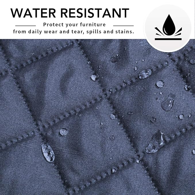 Easy-Going Reversible L-Shape Sectional Couch Cover, Small, Dark Blue | Soft Sofa Slipcover For Dogs, Fits Left/Right Chaise Lounge Protector, Water Resistant Mat For Living Room