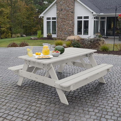 Highwood Hometown Picnic Table, 6 Foot, Harbor Gray