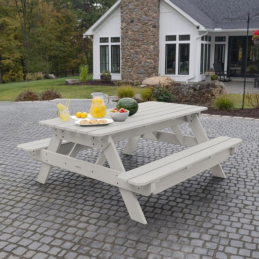 Highwood Hometown Picnic Table, 6 Foot, Harbor Gray