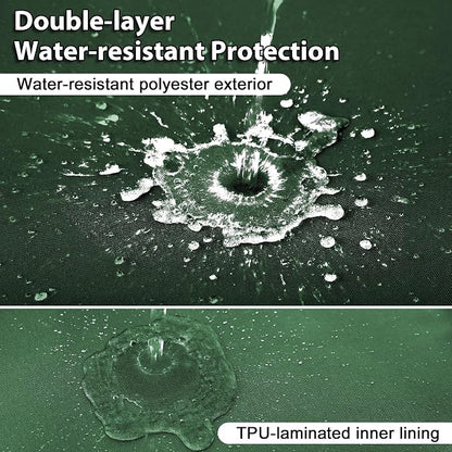 Outdoor Deep Seat Cushion Set, 24x24 Inch, Forest Green, Set of 4 | Water-Resistant, Fade-Resistant, Removable Cover, For Patio Chair & Sofa&Furniture