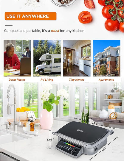 COMMERCIAL CHEF 9-In-1 Contact Grill
