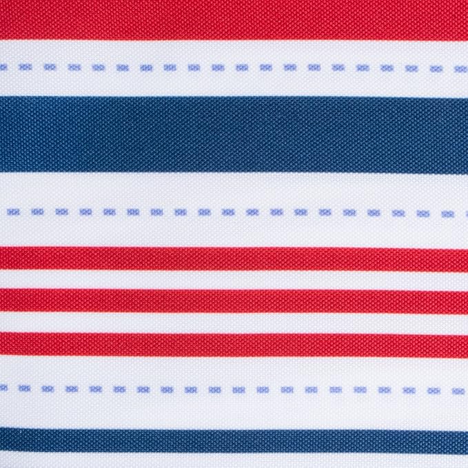 DII Patriotic Stripes Tabletop Collection, Stain Resistant & Waterproof, Table Runner, 14x108, Red, White, & Blue