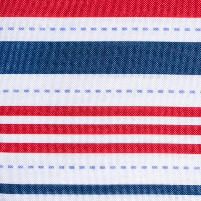 DII Patriotic Stripes Tabletop Collection, Stain Resistant & Waterproof, Napkin Set, 20x20, Red, White, & Blue, 6 Count