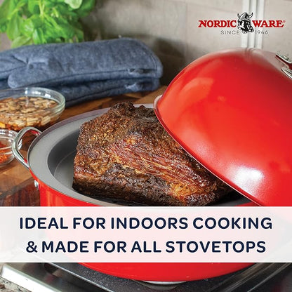 Nordic Ware Stovetop Kettle Smoker, Full Size, Red