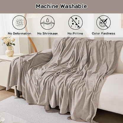 MEETSKY Sectional Couch Cover Washable, Oversized Sofa Cover for 3 Cushion Couch Sofa, Cat Scratch Proof Furniture Protector Covers Soft L Shape Sofa Covers for Dogs, 91" x 150", Oat