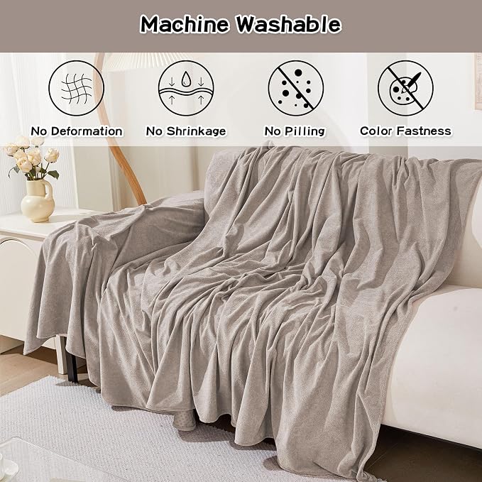 MEETSKY Couch Cover for 2 Cushion Sofa, Washable Cat Scratch Proof Sofa Covers Love Seat L Shape Soft Sectional Sofa Slipcover Furniture Protector for Dogs Pets Kids, 71" x 118", Oat