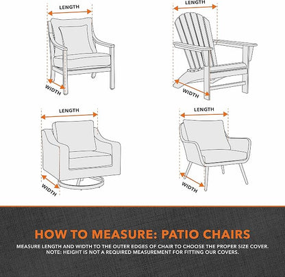 Modern Leisure Garrison Swivel Lounge Patio Chair Cover - Weather-Resistant Fabric - Outdoor Furniture Protection Perfect for Patio, Deck, and Porch - 37.5" L x 39.25" W x 38.5" H - Sandstone