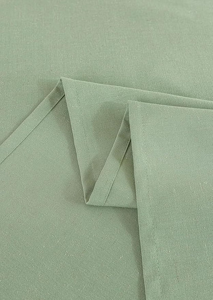 Sage Green Linen Table Cloths for Rectangle Tables Farmhouse Neutral Tablecloth Rectangular Kitchen Decoration Dining Table Cover Washable 60x144