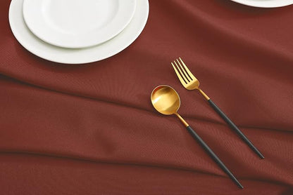 Brown Rectangle Tablecloth 54 x 80 Inch 210 GSM Stain&Water Wrinkle Resistant Washable Fabric Table Cloth for Dining Table Buffet Parties Outdoor Picnic Camping Kitchen