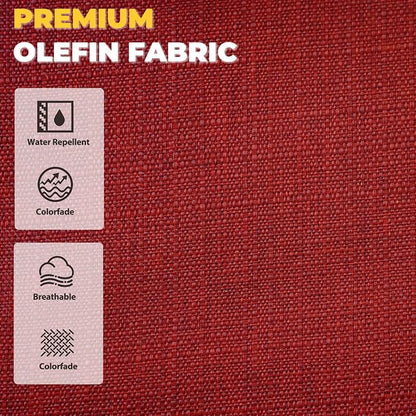Outdoor Seat Cushion Set 24 x 27.5 Inch,Olefin Deep Seat Patio Cushions,Patio Furniture Cushions with Removable Cover,Rain-Proof and Fade Resistant Deep Seat Bottom & Back Cushion with Pillow,1 Set