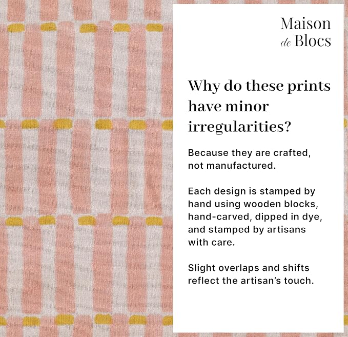 100% Cotton Hand Block Printed, Tablecloth for Kitchen, Dining, Table Cover for Parties, Chritmas, Weddings, Barbecues and Summer picnics Table Cloth (Pink)