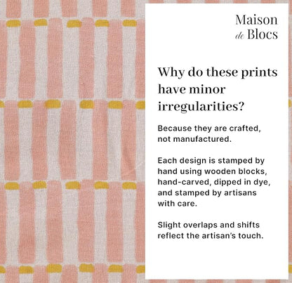 100% Cotton Hand Block Printed, Tablecloth for Kitchen, Dining, Table Cover for Parties, Chritmas, Weddings, Barbecues and Summer picnics Table Cloth (Pink)