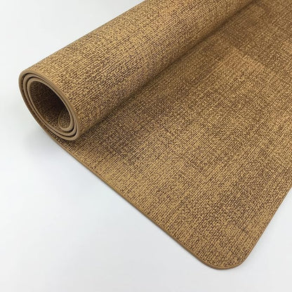 WAZAIGUR Waterproof Easy to Clean Heat Resistant Thick Faux Leather Washable Placemats Set of 4 Brown