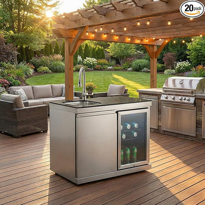 Outdoor Grills & Smokers Portable Camping Charcoal Grill BBQ Barbecue Island with Offset Smoker, Barrel Style Charcoal Grill for Large Outdoor Cooking, Parrilla Para Asar Carne, Asador de Carbon,A3