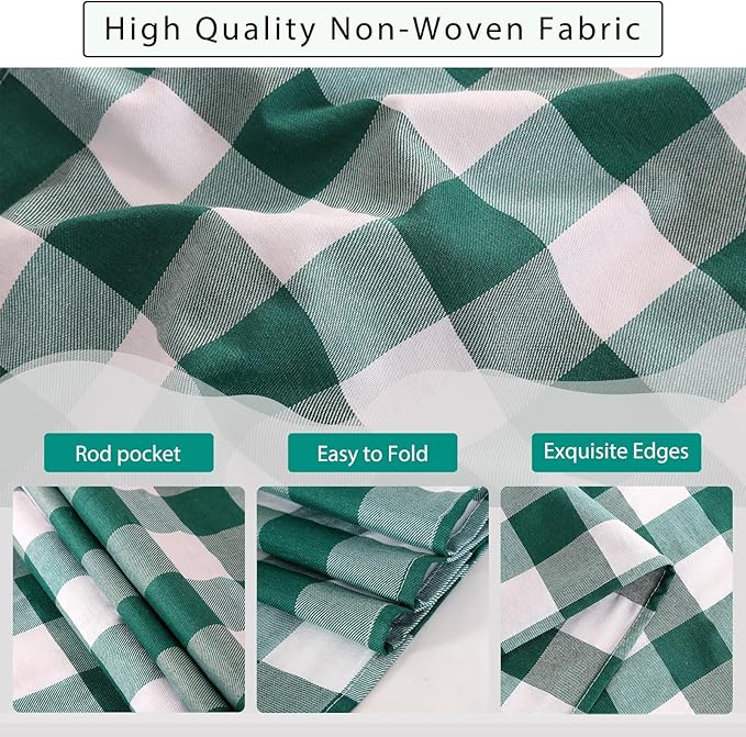 B-COOL Plaid Table Runners Checkered Fabric - St. Patrick's Day 2PCS Rectangle 13x108 Inch Festival Themed Buffalo Table Cloth for Indoor Outdoor Use Table Cover for Kitchen Home BBQs Parties