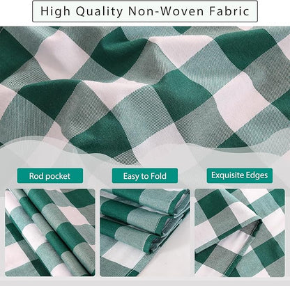 B-COOL Plaid Table Runners Checkered Fabric - St. Patrick's Day 2PCS Rectangle 13x108 Inch Festival Themed Buffalo Table Cloth for Indoor Outdoor Use Table Cover for Kitchen Home BBQs Parties