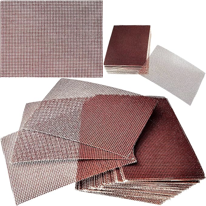 [100 Pack] Grill Cleaning Screens-Griddle Scraping Cleaner Mesh, Removal of Tough Stain on BBQ Grills, Cooktops and Stove Tops for Restaurant, Bars and Home Use