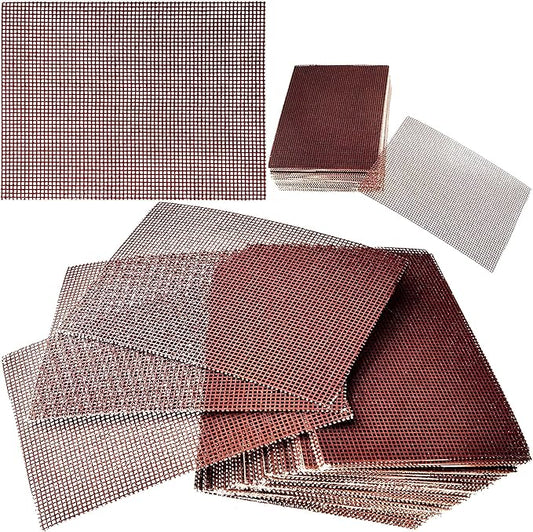 [40 Pack] Grill Cleaning Screens-Griddle Scraping Cleaner Mesh, Removal of Tough Stain on BBQ Grills, Cooktops and Stove Tops for Restaurant, Bars and Home Use (40)