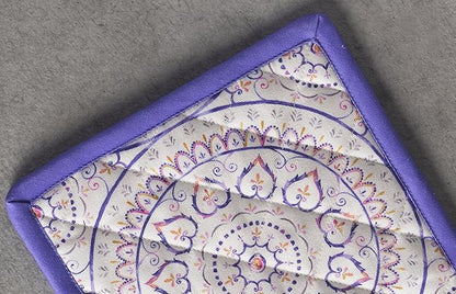 Maison d' Hermine Pot Holders 100% Cotton Heat Resistant Potholders 8" x 8" Hot Pads with Loop BBQ Cooking Baking Hotel Farmhouse Kitchen Handling Hot Pans Spring Summer (Pack of 1, Mandala)