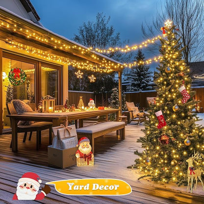 JMEXSUSS 500 LED Christmas Lights Outdoor, Classroom String Lights Plug in | 173ft, 8 Modes, Remote Control, Waterproof Warm White Christmas Tree Lights for Outside Ceiling House Xmas Classroom Decor