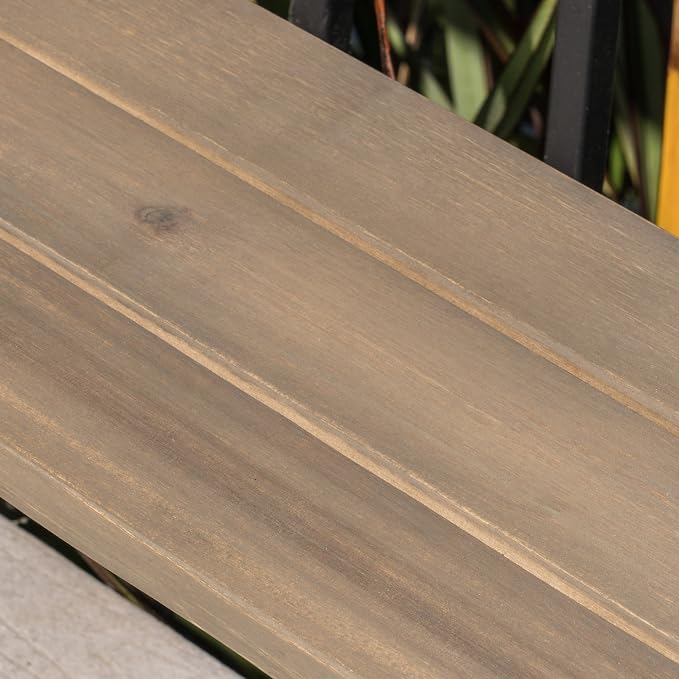 Christopher Knight Home Caribbean Outdoor Acacia Wood Balcony Bar Table, Grey Finish