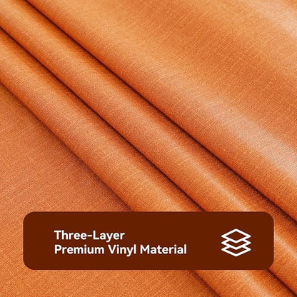 Romanstile Halloween 100% Waterproof PVC Tablecloth, Rectangle Oil Spill Proof Stain Resistant Vinyl Table Cloth, Wipe Clean Plastic Table Covers for Kitchen/Dining/Parties - 60 x 84 Inch, Orange