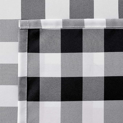 Hiasan Checkered Square Tablecloth - Stain Resistant, Waterproof and Wrinkle Resistant Washable Table Cloth for Dining Room, 60 x 60 Inch, Black and White Gingham Pattern