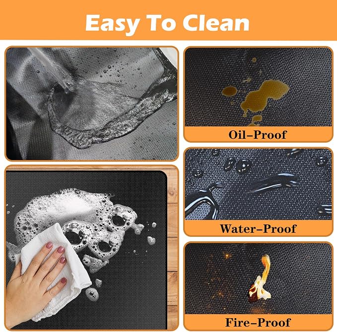 65X48in Grill Mats for Outdoor Grill,Fits Most Grills, Smokers, Griddles and Outdoor Charcoal, Flat Top,Deck and Patio Protector