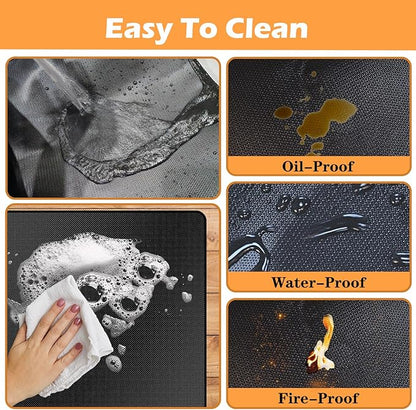 76X48in Grill Mats for Outdoor Grill,Fits Most Grills, Smokers, Griddles and Outdoor Charcoal, Flat Top,Deck and Patio Protector