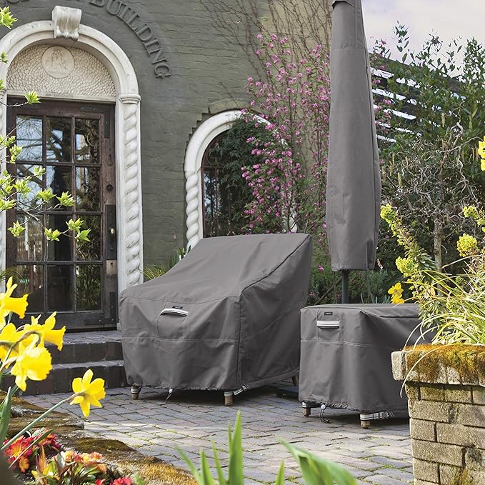 Classic Accessories Ravenna Water-Resistant 70 Inch BBQ Grill Cover, Dark Taupe