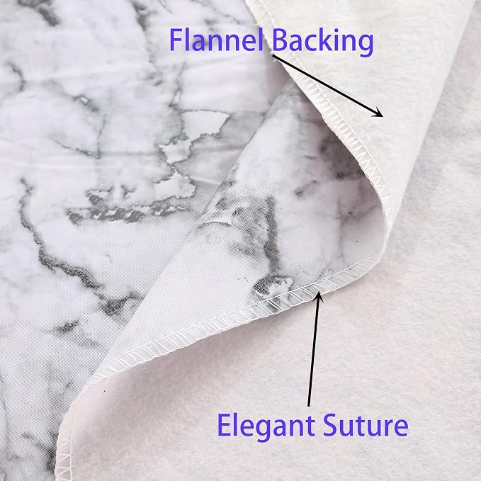 Walrus Heavy Duty Vinyl Tablecloth with Flannel Backing Waterproof Oil-Proof Plastic Table Cloth Stain-Resistant Wipeable Rectangle or Square Table Cover for Indoor and Outdoor (Marble, 54X54 Inch)