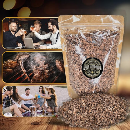 Apple Wood Chips for Cocktail Smoker; Smoked Whiskey/Bourbon/Old Fashioned Drinks - Extra Fine Sawdust Shavings for Cocktail Smoking Guns, Smoke Box, BBQ - 5oz Gift Bag & Spoon By G&J's Finest