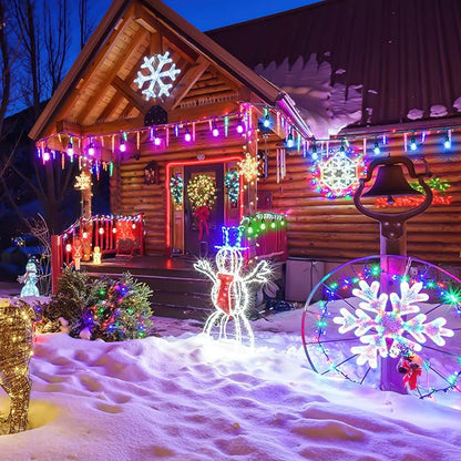 Larkvue 50FT RGB Solar Outdoor String Lights with Remote, Dimmable Waterproof Patio Lights with 15 LED Shatterproof Edison Bulbs for Backyard-Black