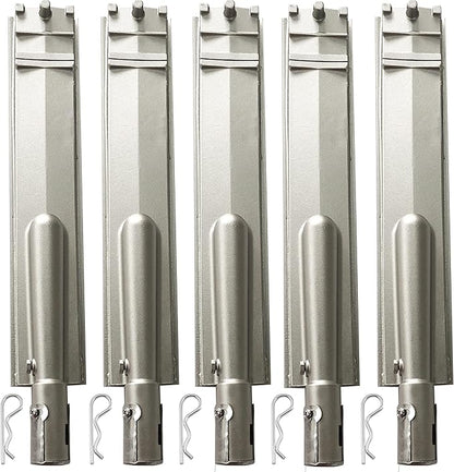 5PC Heavy Duty Cast Stainless Steel 304 BBQ Grill Burners Bull Grill Replacement Parts for Cal Flame Aussie Blaze Thermos Turbo and More