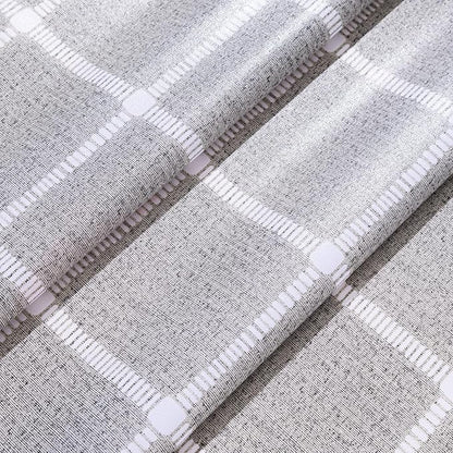 Rectangle Vinyl Tablecloth 100% Waterproof - Heavy Duty Buffalo Plaid Table Cover for Outdoor Picnic Camping Patio - Wipe Clean Checkered Gingham Tablecloth for BBQ Party Decor - 55x108 Grey