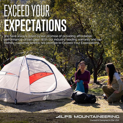 ALPS Mountaineering Escape Lounge Camping Chairs for Adults with Footrest and Adjustable Armrests, Sturdy Steel Frame, Compact Foldable Design, and Carry Bag