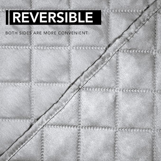 Easy-Going Oversized Recliner Chair Cover Reversible Sofa Cover Water Resistant Couch Cover Furniture Protector with Elastic Straps for Pets Dog Cat (Oversized Recliner, Light Gray/Light Gray) | Machine Washable Slipcover For Dogs, Water Resistant Furn...
